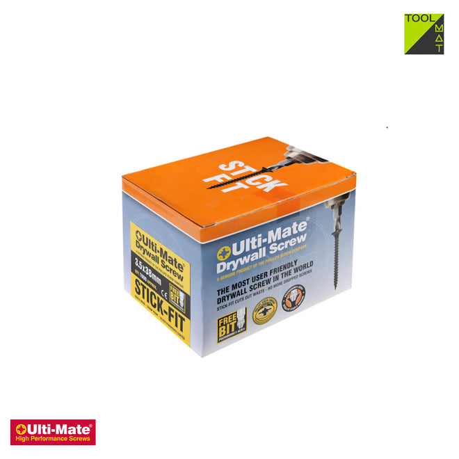 Ulti-Mate® Stick-Fit® Drywall Screws - 1pc Box - 3.5mm