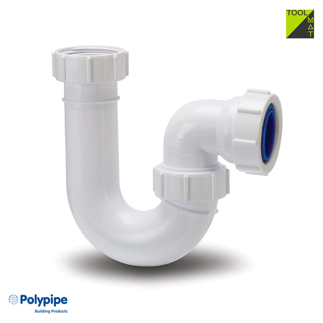 Tubular Swivel Trap ‘P’ 32mm. 75mm Seal Anti-Syphon